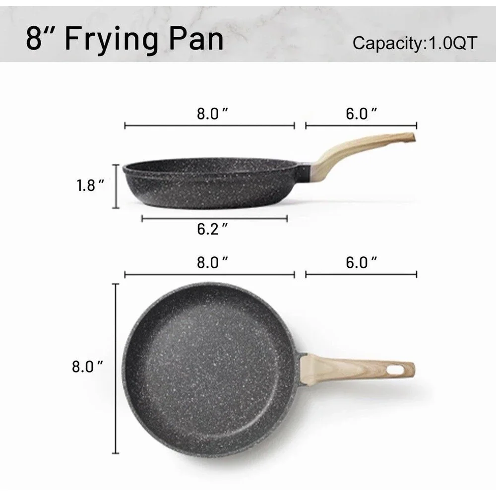 CAROTE Nonstick Frying Pan Skillet,Non Stick Granite Fry Pan Egg Pan Omelet Pans
